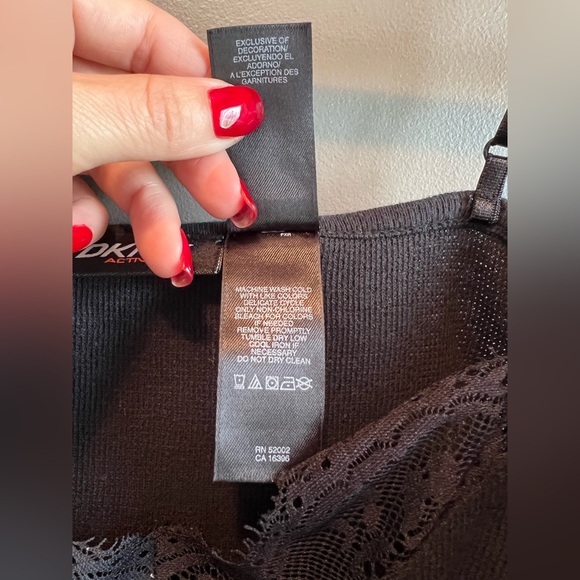 DKNY jeans red hoodie size S and black lace camisole size XS - Picture 8 of 9